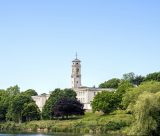 Trent Building with boats on Highfields Lake